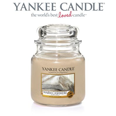 Yankee Candle 411g Warm Cashmere Glas Medium Jar Duftkerze Housewarmer €65,45/ kg