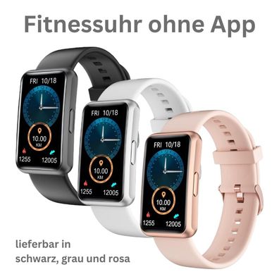 Smartwatch Fitness Tracker mit Kalorienzähler, Schlafmonitor für Senioren ohne App