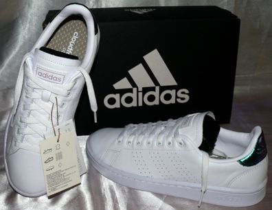 Adidas FY8955 Advantage Damen Sport Schuhe Ultra Leder Sneaker 36 37 38 40 White