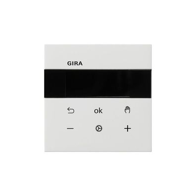 Gira 5394112 System 3000 Raumtemperaturregler BT, Flächenschalter, reinwei...