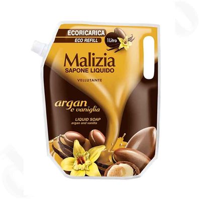 Malizia Flüssigseife Argan & Vanille 1000 ml Nachfüllpackung