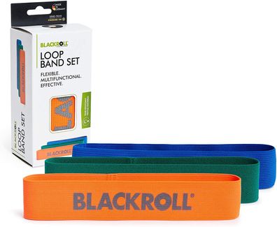 Blackroll Loop Band 3er Set Fitnessbänder Orange/ Grün/ Blau