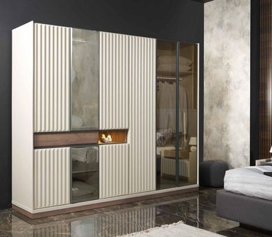 Modern Kleiderschrank Luxus Schrank Holz Schlafzimmer Möbel Design Weiß Neu