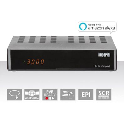 Imperial HD 6i kompakt DVB-S2 Sat Receiver, Sat-IP, USB, Sprachsteuerung, sc...