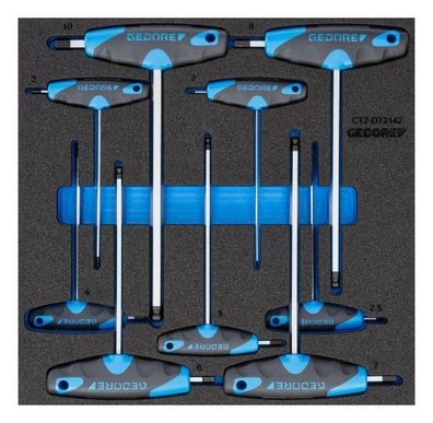 GEDORE 1500 CT2-DT 2142 Winkelschraubendreher-Satz in Check-Tool-Modul