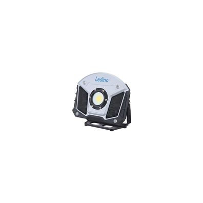Ledino LED-Akkustrahler 15W Horn, m. Boxen, Bluetooth, silber (11140156001011)