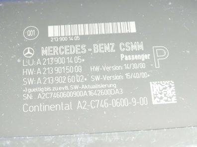 1 Mercedes sitzsteuergerät steuergerät a 2139005000