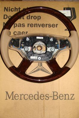 1 Mercedes Holzlenkrad w216 lenkrad CL S klasse w221 s600 A 2214603003 8L41 NEU