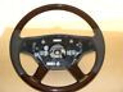 1 Mercedes S klasse W221 W216 CL Holzlenkrad Holz Lenkrad steering wheel GRAU