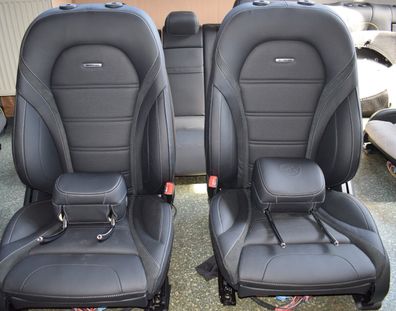 Original Mercedes w205 C Klasse Limousine Sitzgarnitur AMG Schwarz Leder Sitze