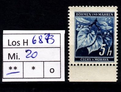 Los H6873: Deutsches Reich Mi. 20 * *