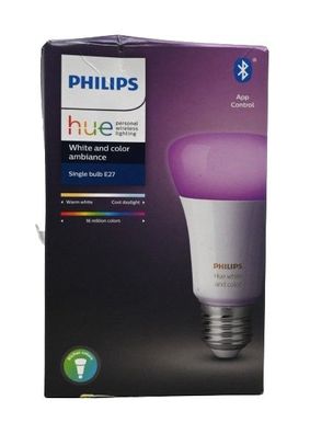 Philips Hue White & Color Ambiance E27 LED Lampe Einzelpack, dimmbar