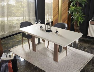 Modern Beige Luxus Esstisch Küchentisch Rechteckiger Esszimmertisch Tisch Neu