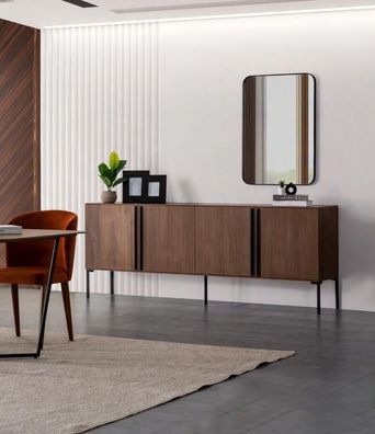 Esszimmer Kommode Sideboard mit Spiegel Modern Neu Luxus Kommoden Holz Design