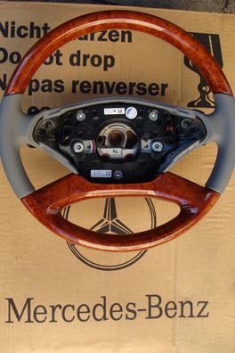 1 mercedes lenkrad holzlenkrad CL W216 AMG w221 s klasse steering wheel wood s63