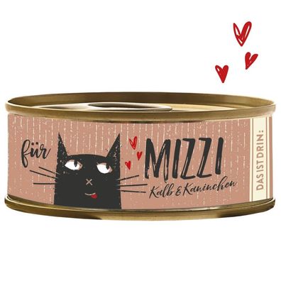 Bubeck Mizzi Kalb & Kaninchen - Katzen Dosenfutter 6 x 100 g