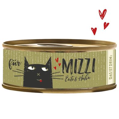 Bubeck Mizzi Ente & Huhn - Katzen Dosenfutter 6 x 100 g