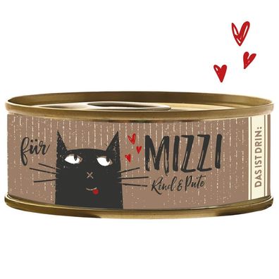 Bubeck Mizzi Rind & Pute - Katzen Dosenfutter 6 x 100 g