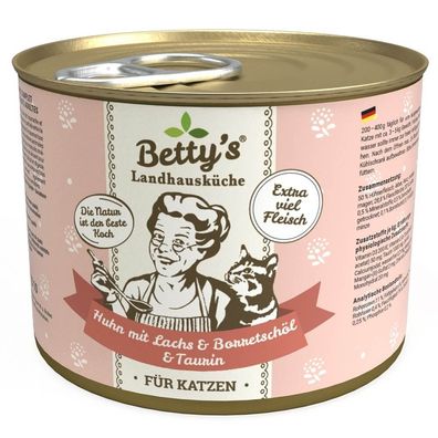 Landhausküche Katze Huhn & Lachs 200g - 6 Stück