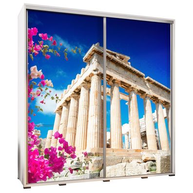 Schwebetürenschrank Penelopa 205 Kleidereschrank mit Grafiken Akropol