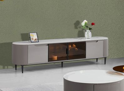 rtv Lowboard tv ständer Sideboard Holz Grau Luxus Wohnzimmer Design