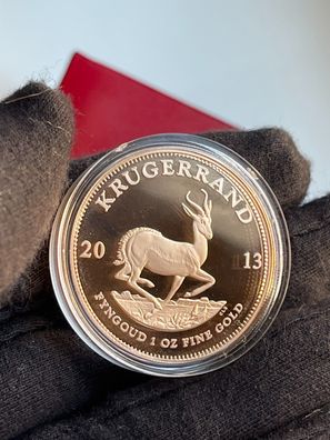 Krügerrand 1 oz 2013 Proof Goldmünze SA Mint Südafrika