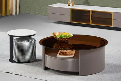 Grauner Couchtisch Tisch Beistelltisch Kaffeetisch Luxus Design Modern