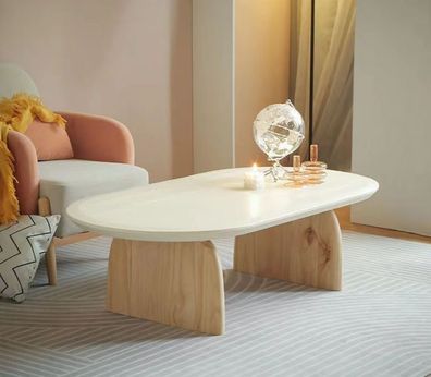 Couchtisch Tisch Beistelltisch Wohnzimmer Holz Modern Luxus Beige Neu