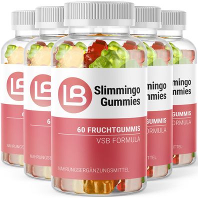 Slimmingo Gummibärchen - Fruchtgummies mit natürlichem Pflanzenaroma - 60 Stück