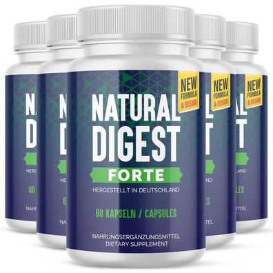 Natural Digest Forte 60 Kapseln, natürliches Nahrungsergänzungsmittel für den Darm