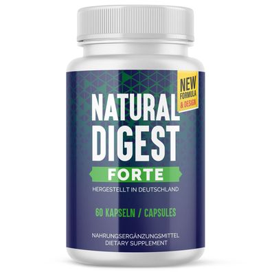 Natural Digest Forte 60 Kapseln, natürliches Nahrungsergänzungsmittel für den Darm