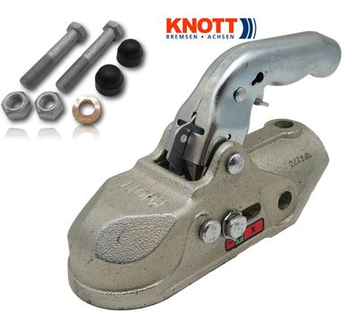 KNOTT K27-A bis 2700kg Kugelkupplung Ø50mm rund 2x M14 mit Schrauben