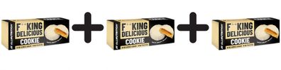 3 x Fitking Delicious Cookie, White Creamy Peanut - 128g
