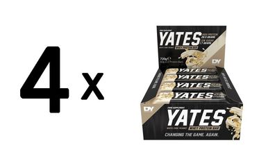 4 x Yates Protein Bar, White Chocolate Peanut - 12 x 60g