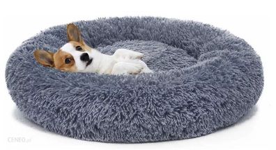 Komfortables Plüsch-Hundebett 80 cm Graphit