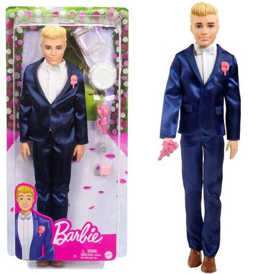 Bräutigam Ken | Barbie | Mattel GTF36 | Puppe mit Anzug & Hochzeits-Zubehör
