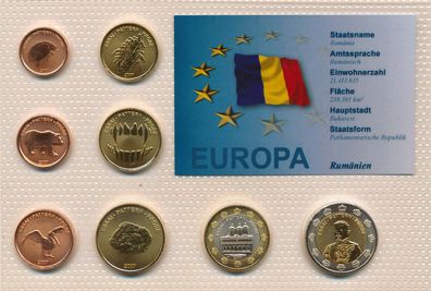 Rumänien Medaillenset 2007 stgl. verschweisst in Noppenfolie