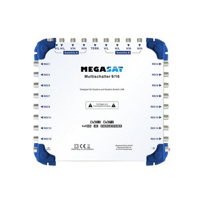 Megasat Multischalter, 9 Eingänge, 16 Ausgänge (0600153)