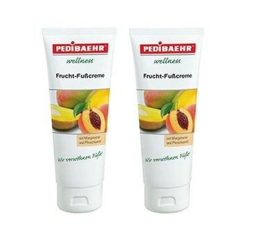 Pedibaehr Wellness Frucht Fußcreme Mango & Pfirsich 2x 125ml