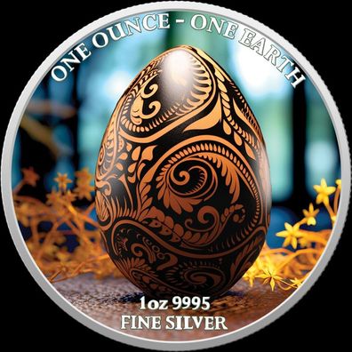 Silbermünze Fiji Earth Ostern Ei 1 oz 2022 Silber 999 Easter Egg