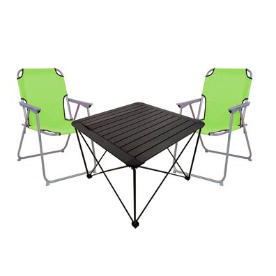 3tlg. Campingmöbel Set Camping Outdoor Gartenmöbel Tisch Stuhl L70xB70xH56cm