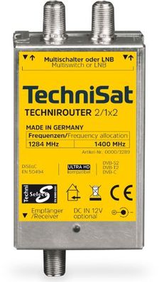 TechniSat Mini 2/1x2 Technirouter, silber/ gelb (0000/3289)