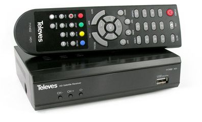 Televes HD1 Digitaler FTA HD-Satelliten Receiver, SCR I und II, schwarz (717...
