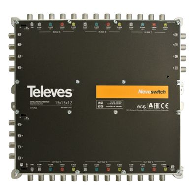 Televes MS1312C NevoSwitch Multischalter, 13 Eingänge, 12 Ausgänge (714702)
