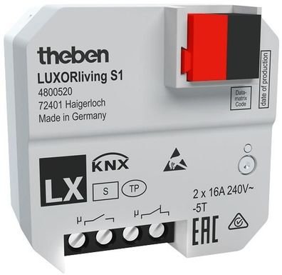 Theben LUXORliving S1 1-fach UP-Schaltaktor, 2000 Watt (4800520)