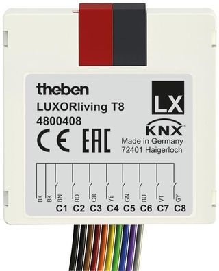 Theben LUXORliving T8 6-fach Binäreingang-Tasterschnittstelle, IP 20, III (...