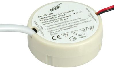 Nobile EL-9R-350 LED Betriebsgerät mit 350mA Konstantstrom, IP20, weiß (89...