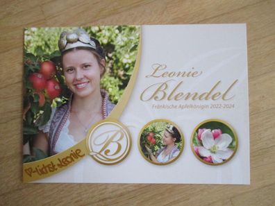 Fränkische Apfelkönigin 2022-2024 Leonie Blendel - handsigniertes Autogramm!!!