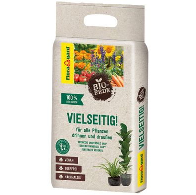 Floragard® BIO-ERDE Vielseitig! für alle Pflanzen drinnen und draußen 3 Liter