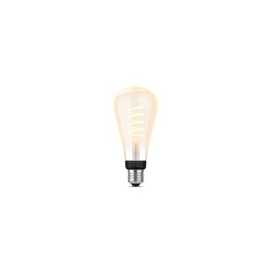 Philips Hue White Ambiance LED Lampe, Filament Giant Edison ST72, E27, 7W, 5...